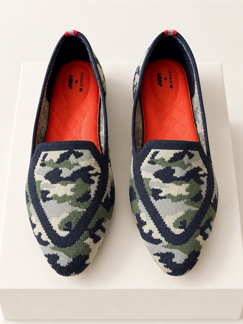 Birdies x Judy Woman The Blackbird Camo Flats US6 Comfy Preppy Classic Washable